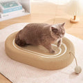 Oval Scratching Bed with Hanging Ball Toy