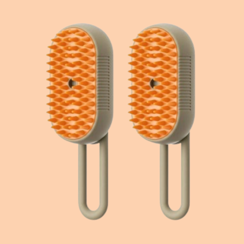 PET STEAM MIST BRUSH FOR DOGS AND CATS