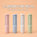 2 in 1 REUSABLE LINT ROLLER Portable Pet Hair Remover